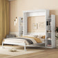White Wood Queen Murphy Bed