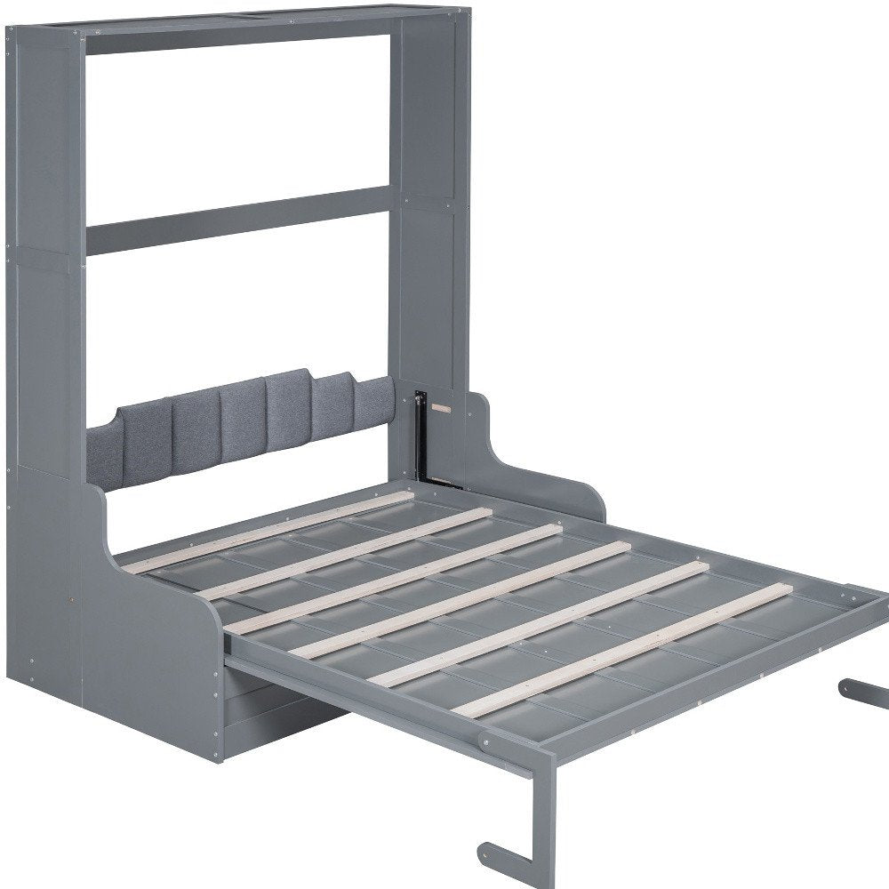Gray Wood Queen Murphy Bed