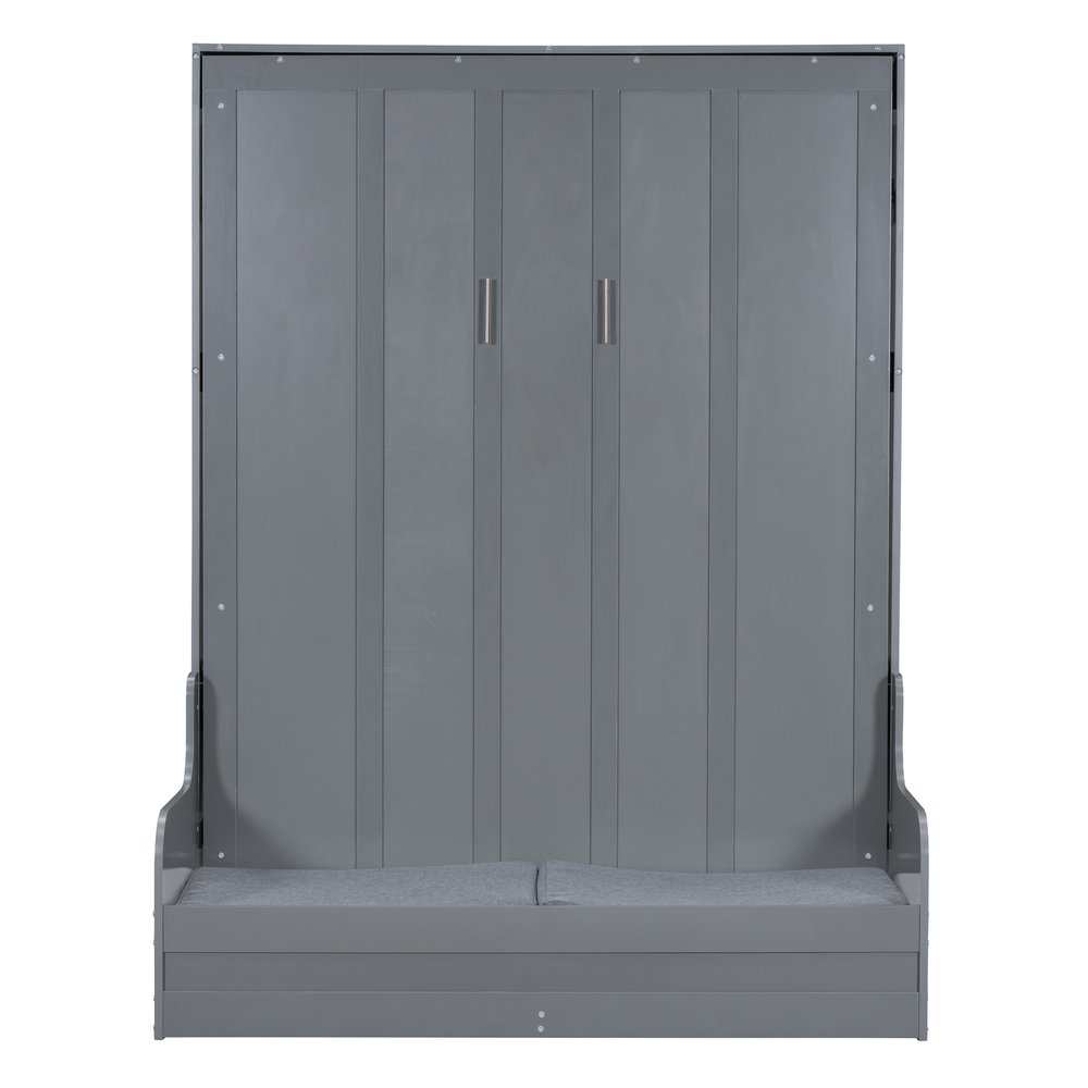 Gray Wood Queen Murphy Bed