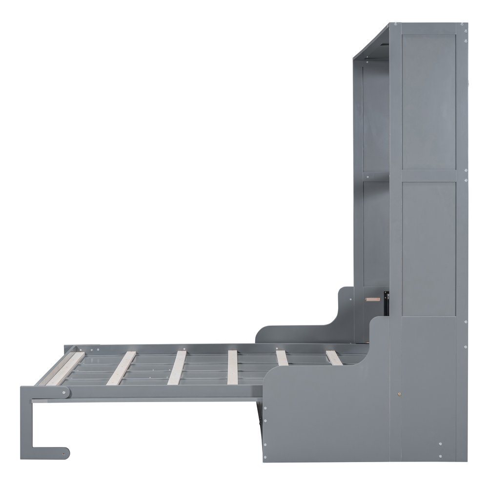 Gray Wood Queen Murphy Bed