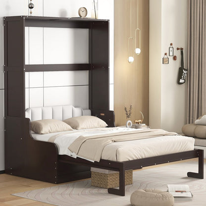 Espresso Wood Queen Murphy Bed