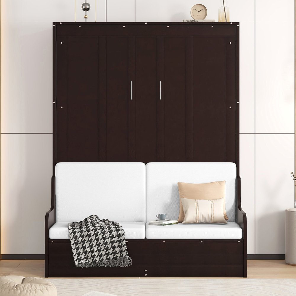 Espresso Wood Queen Murphy Bed