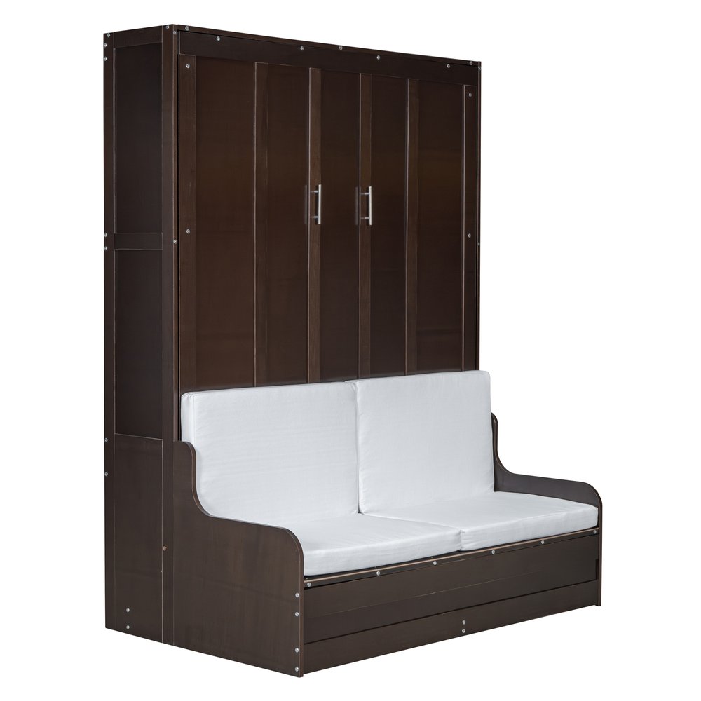 Espresso Wood Queen Murphy Bed
