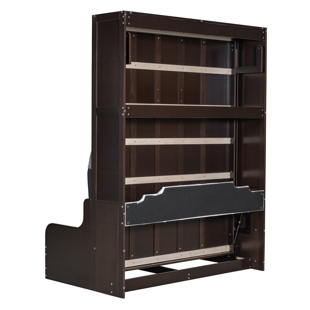 Espresso Wood Queen Murphy Bed