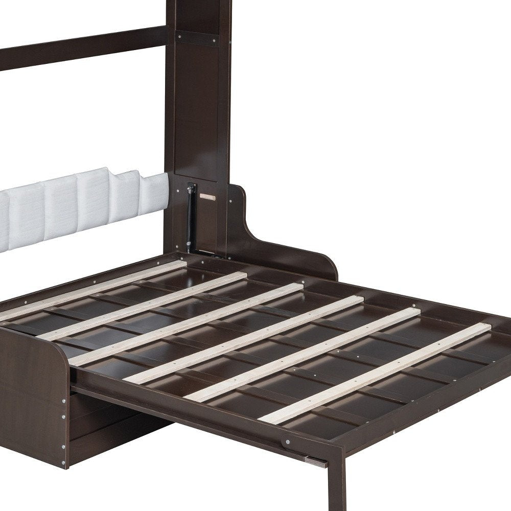 Espresso Wood Queen Murphy Bed