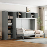 Gray Wood Queen Murphy Bed