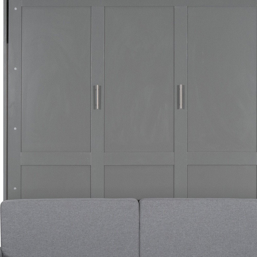 Gray Wood Queen Murphy Bed