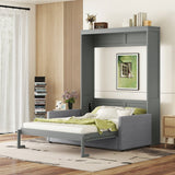 Gray Wood Queen Murphy Bed