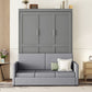 Gray Wood Queen Murphy Bed