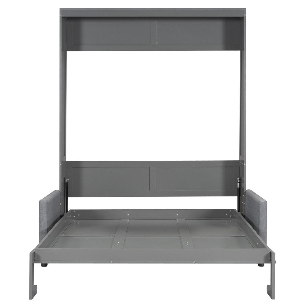 Gray Wood Queen Murphy Bed