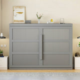 Gray Wood Queen Murphy Bed