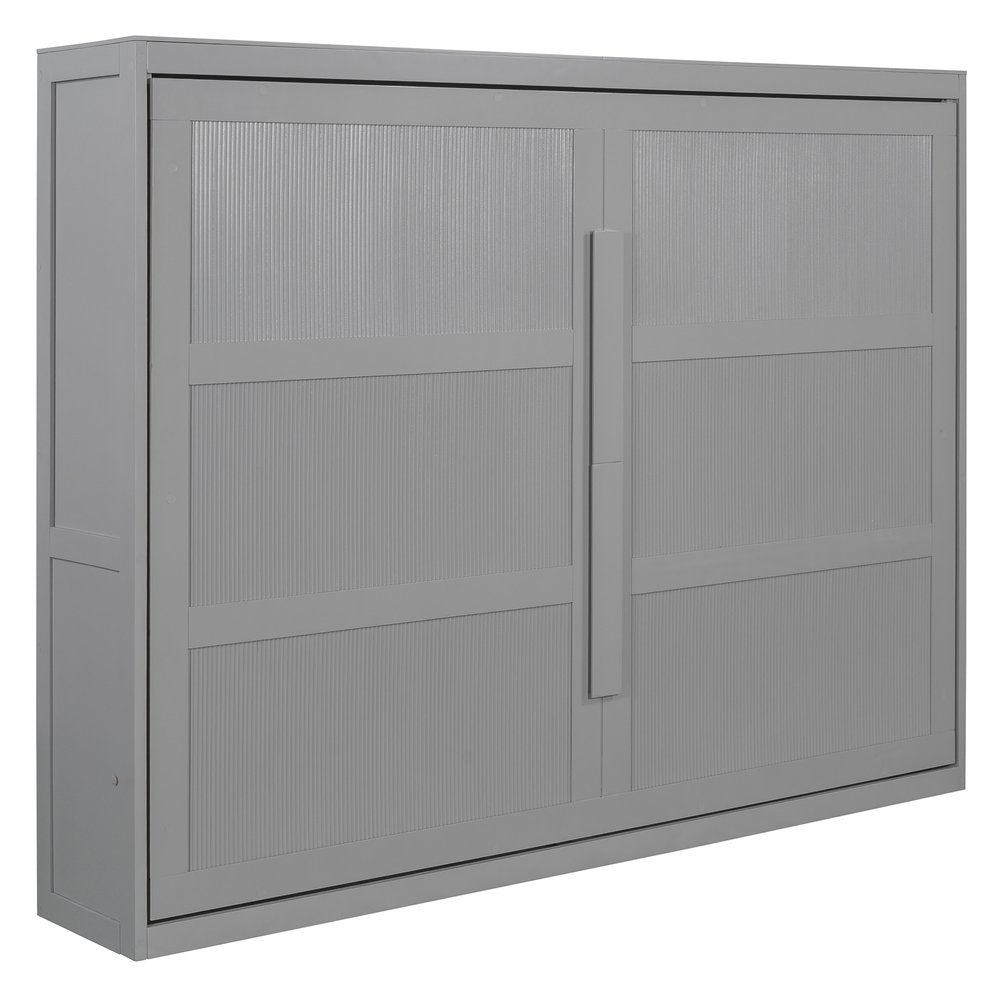 Gray Wood Queen Murphy Bed