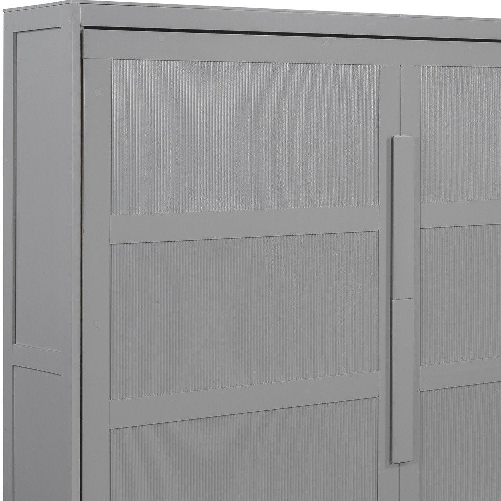 Gray Wood Queen Murphy Bed