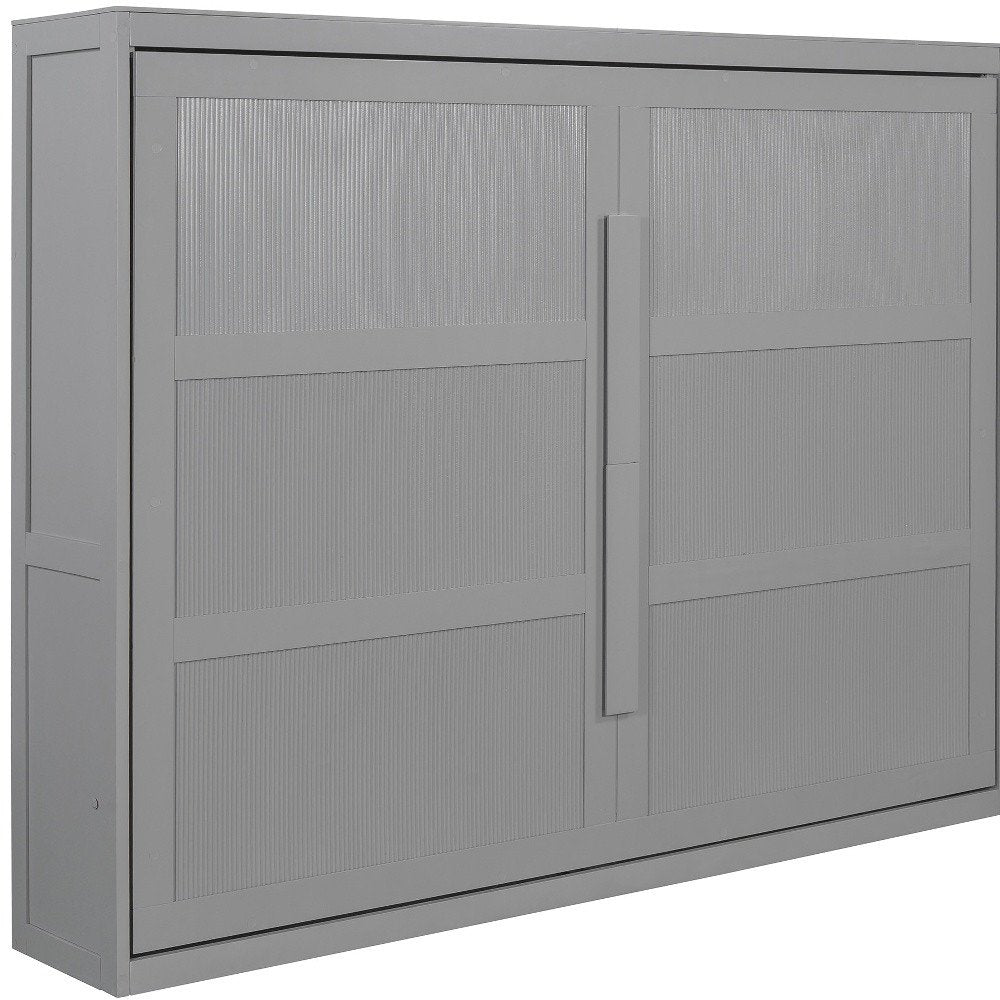 Gray Wood Queen Murphy Bed