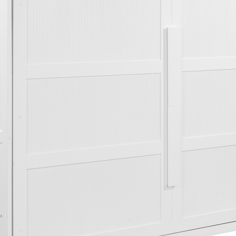 White Wood Queen Murphy Bed