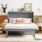 Gray Wood Full Murphy Bed