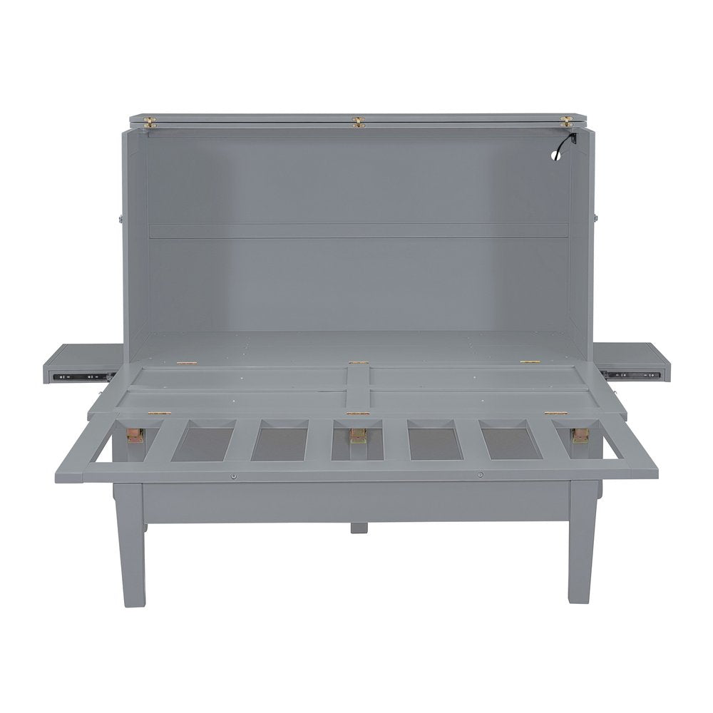 Gray Wood Queen Murphy Bed