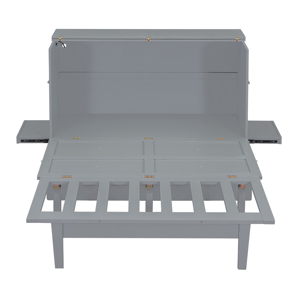 Gray Wood Queen Murphy Bed