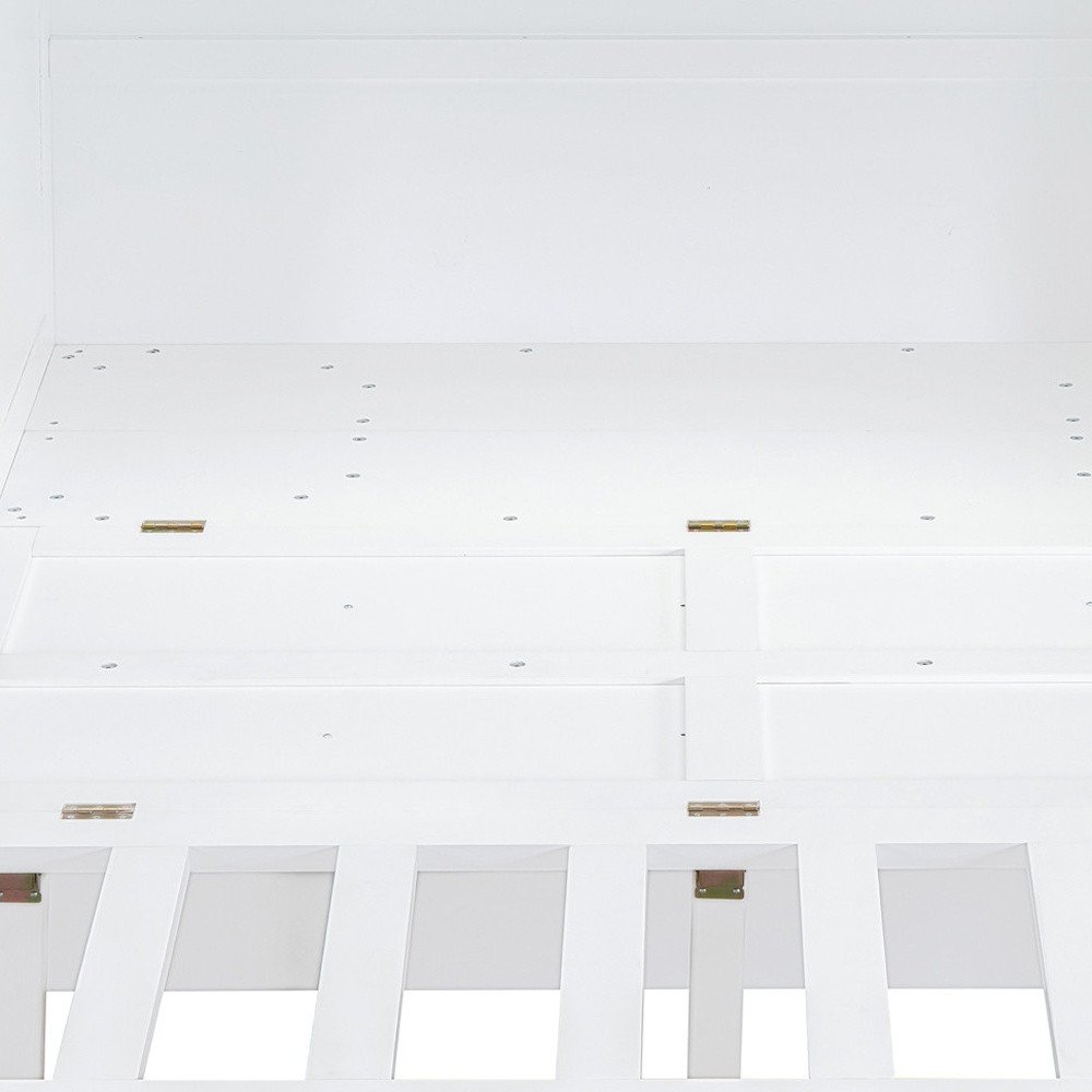 White Wood Queen Murphy Bed