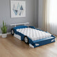 Blue Wood Full Bed Frame