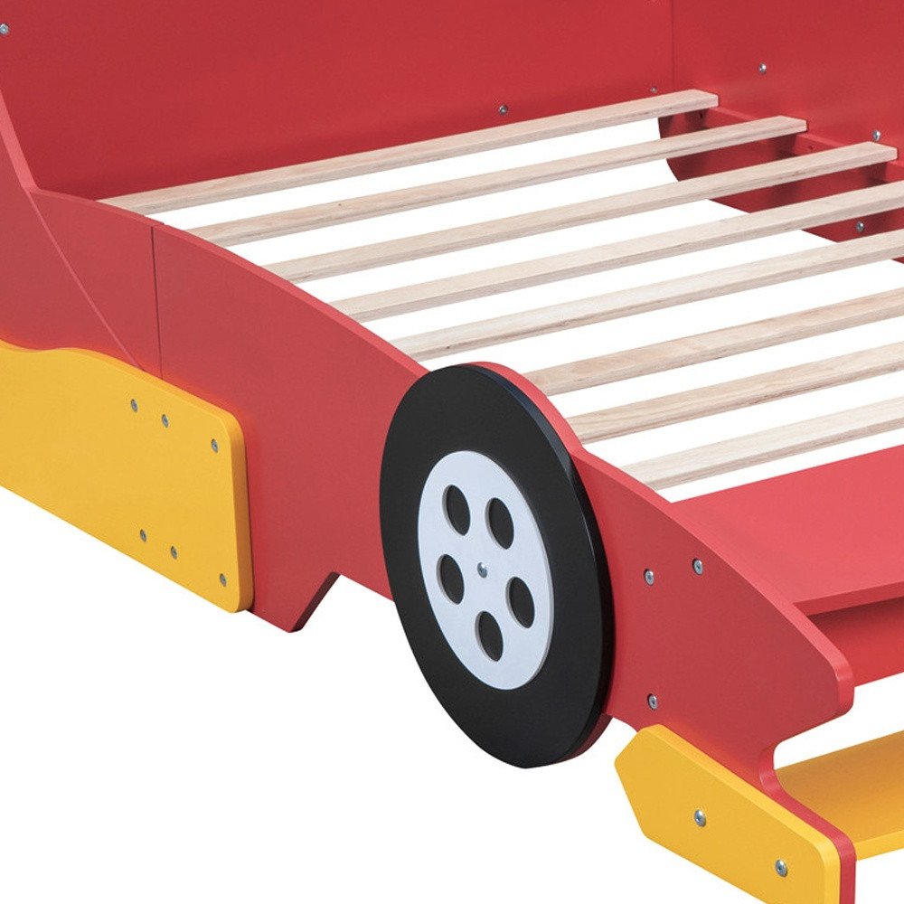 Red Wood Full Bed Frame