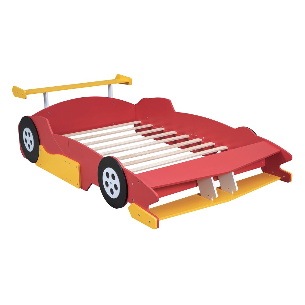 Red Wood Full Bed Frame