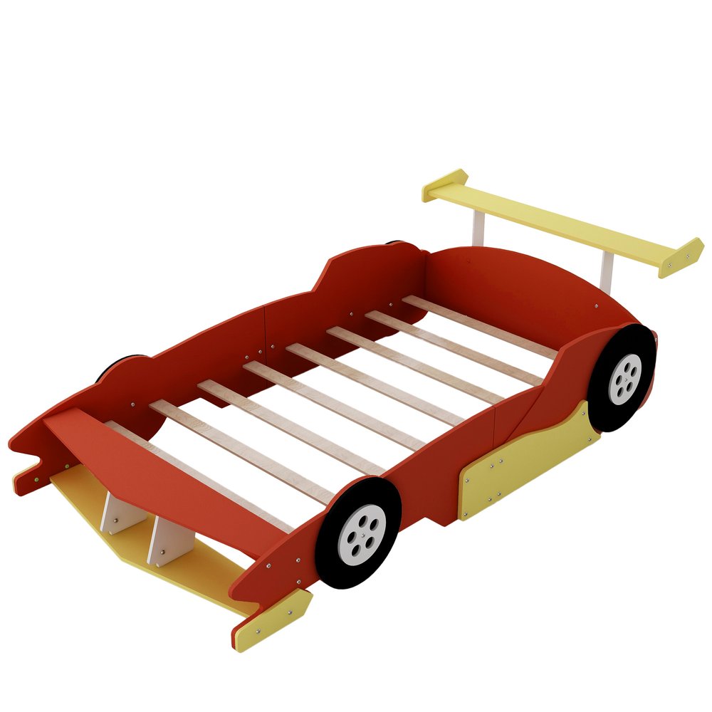 Red Wood Full Bed Frame