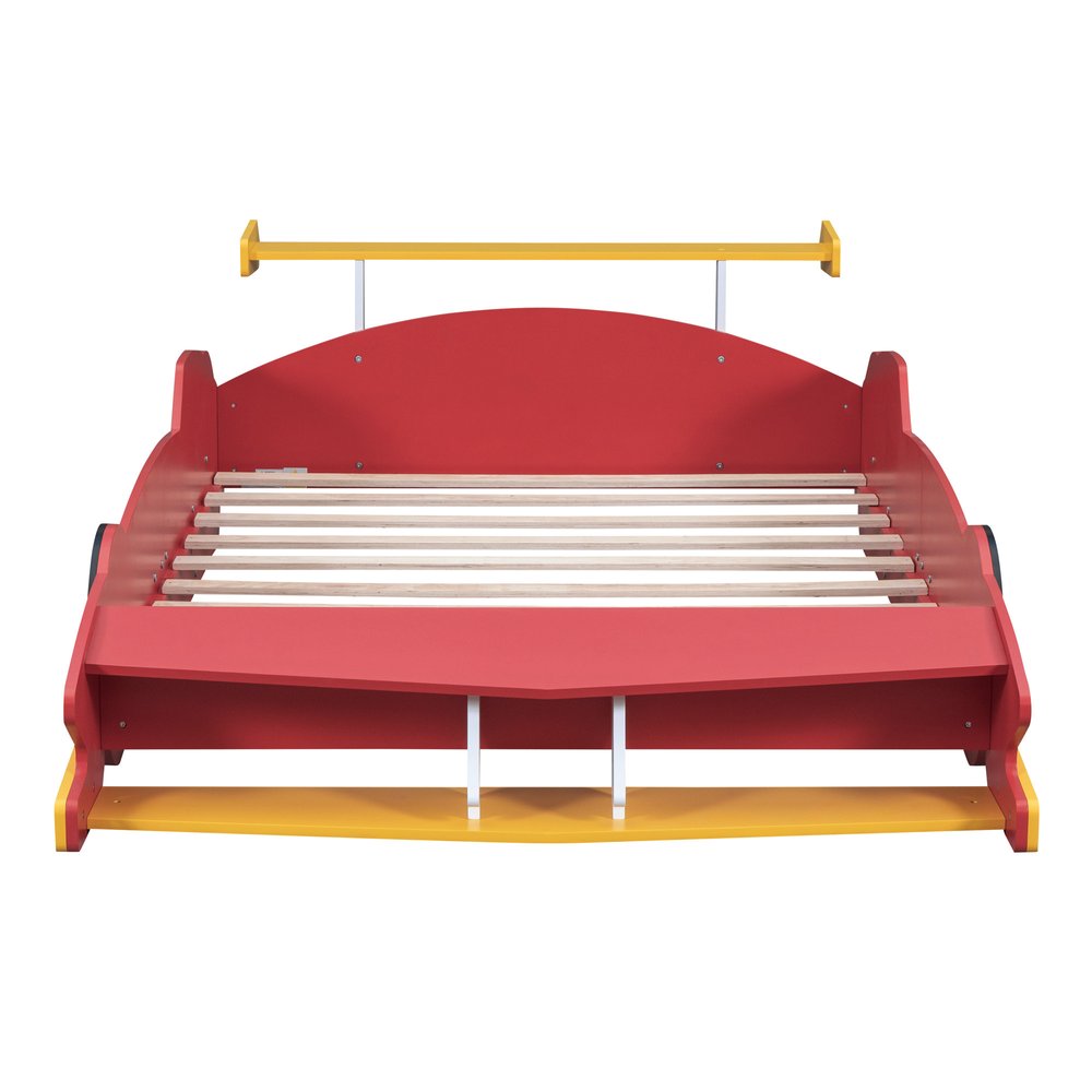 Red Wood Full Bed Frame