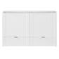 White Wood Queen Murphy Bed