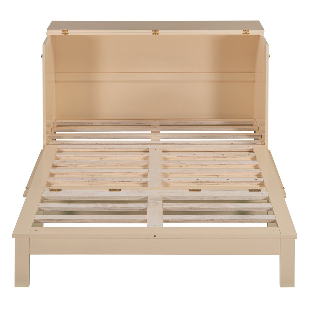 Gold Wood Full Murphy Bed