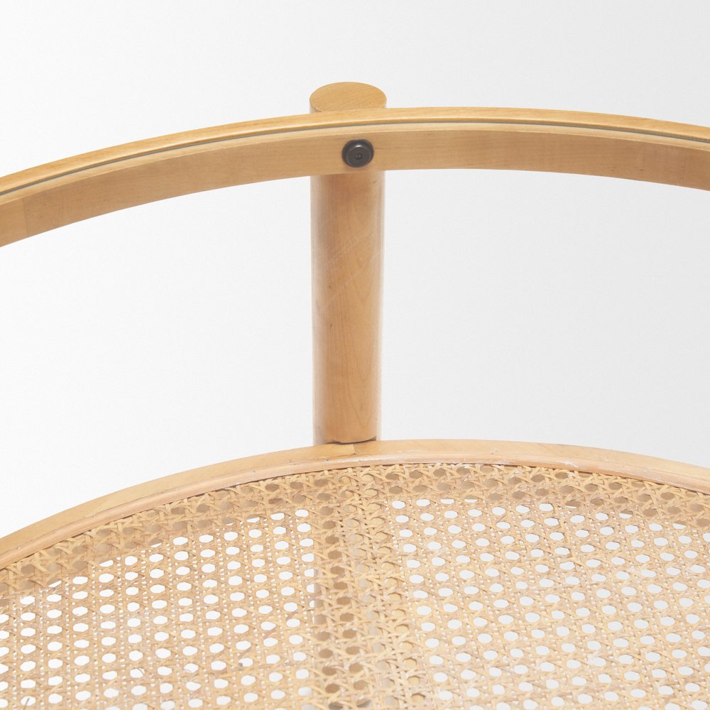 34" Clear and Natural Glass and Solid Wood Round Coffee Table With Shelf