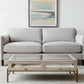 44" Off White Clear And Gold Solid Wood Glass And Iron Storage Coffee Table
