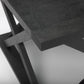 48" Black Solid Wood Geo Frame Coffee Table