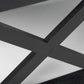 48" Black Solid Wood Geo Frame Coffee Table