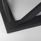 48" Black Solid Wood Geo Frame Coffee Table