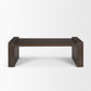 48" Dark Brown Solid Wood Sled Coffee Table
