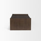48" Dark Brown Solid Wood Sled Coffee Table