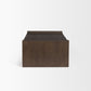 48" Dark Brown Solid Wood Sled Coffee Table
