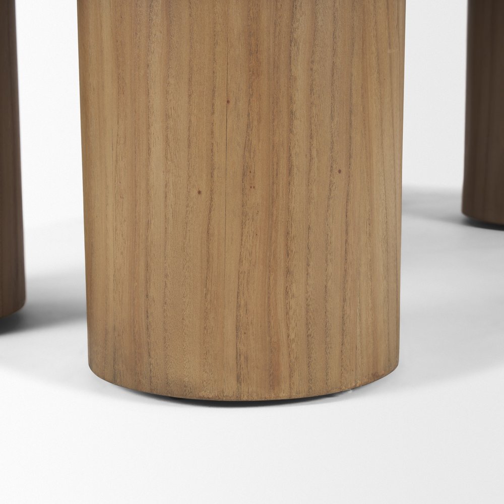 55" Natural Solid Wood Oval Coffee Table