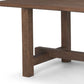 84" Brown Solid Wood Trestle Base Dining Table