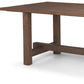 84" Brown Solid Wood Trestle Base Dining Table