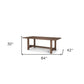 84" Brown Solid Wood Trestle Base Dining Table