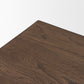 84" Brown Solid Wood Trestle Base Dining Table