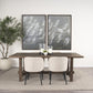 84" Brown Solid Wood Trestle Base Dining Table