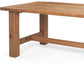 95" Natural Reclaimed Wood Trestle Base Dining Table
