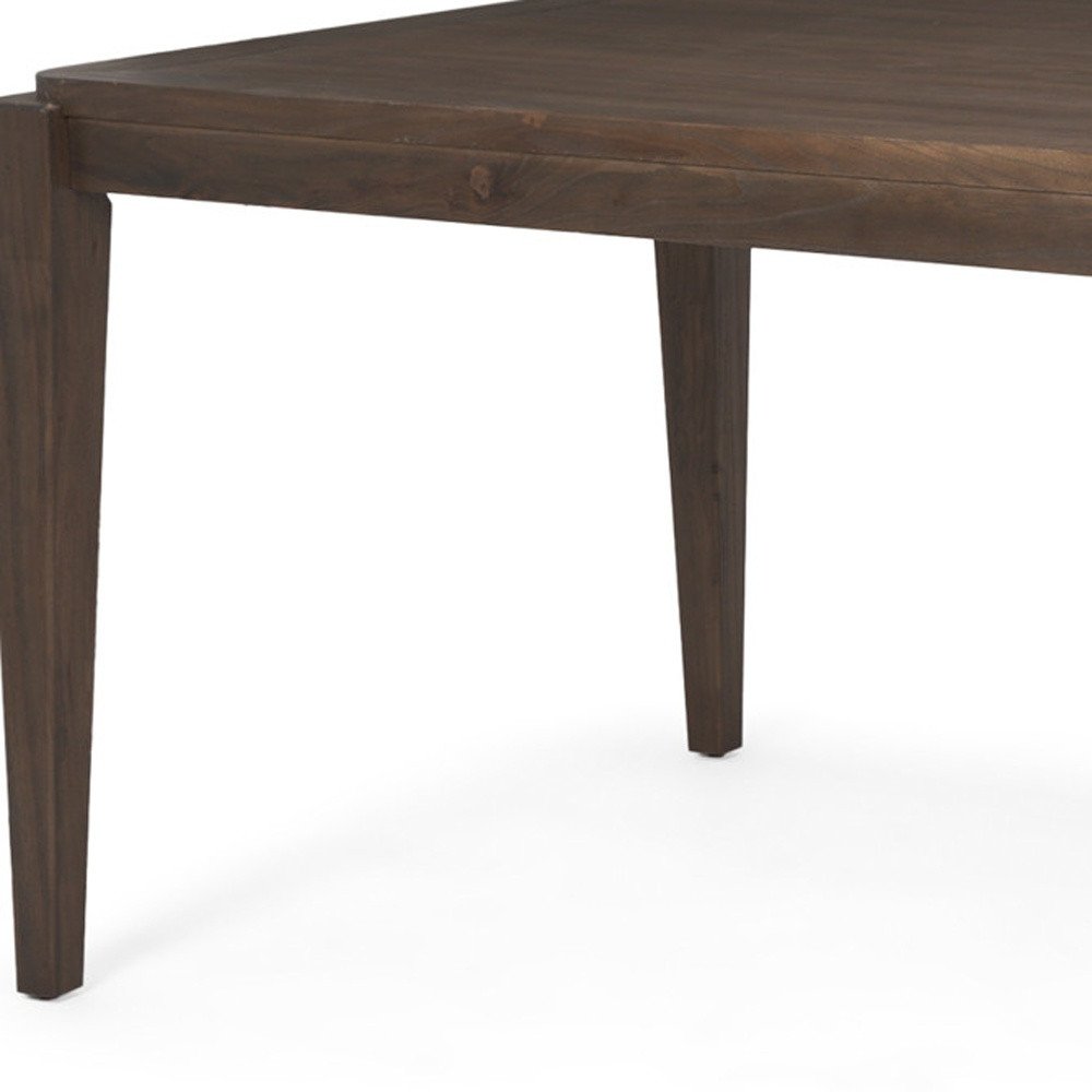 72" Dark Brown Wood Dining Table