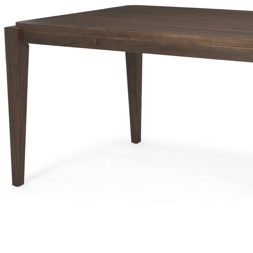72" Dark Brown Wood Dining Table