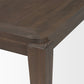 72" Dark Brown Wood Dining Table