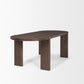 91" Brown Wood Oval Dining Table
