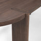 91" Brown Wood Oval Dining Table